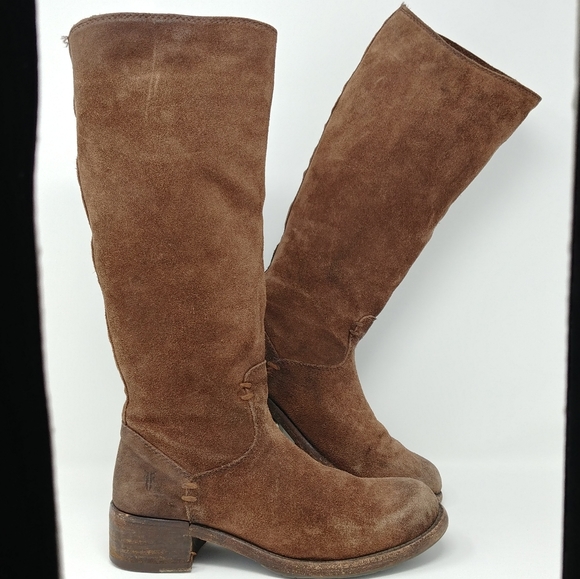 Frye Shoes - FRYE suede tall souchy stich leather